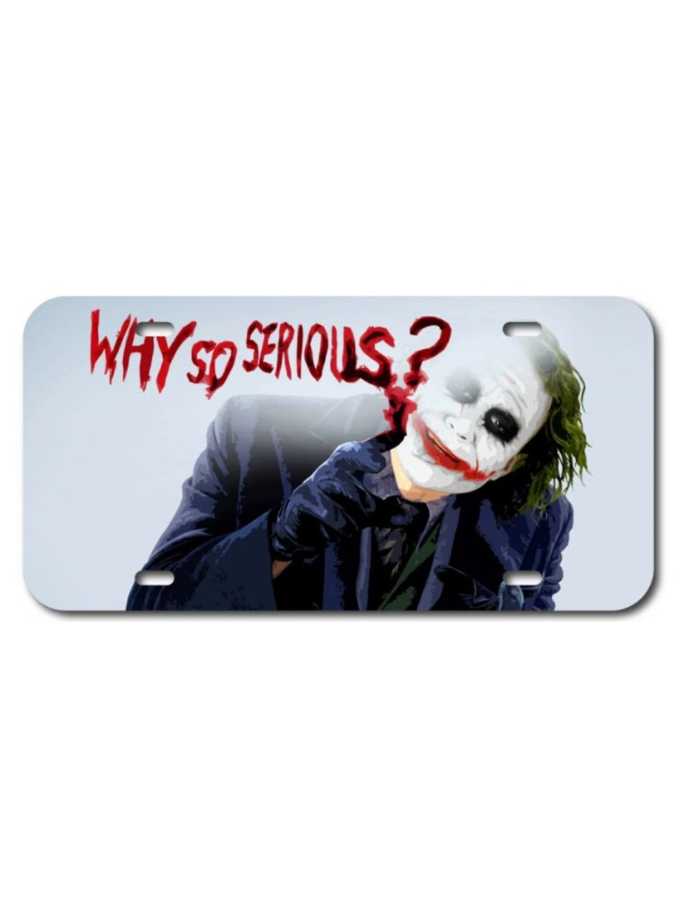 JOKER BATMAN DARKNIGHT PLASTIC LICENSE PLATE FRONT AUTO USA MADE CAR TRUCK